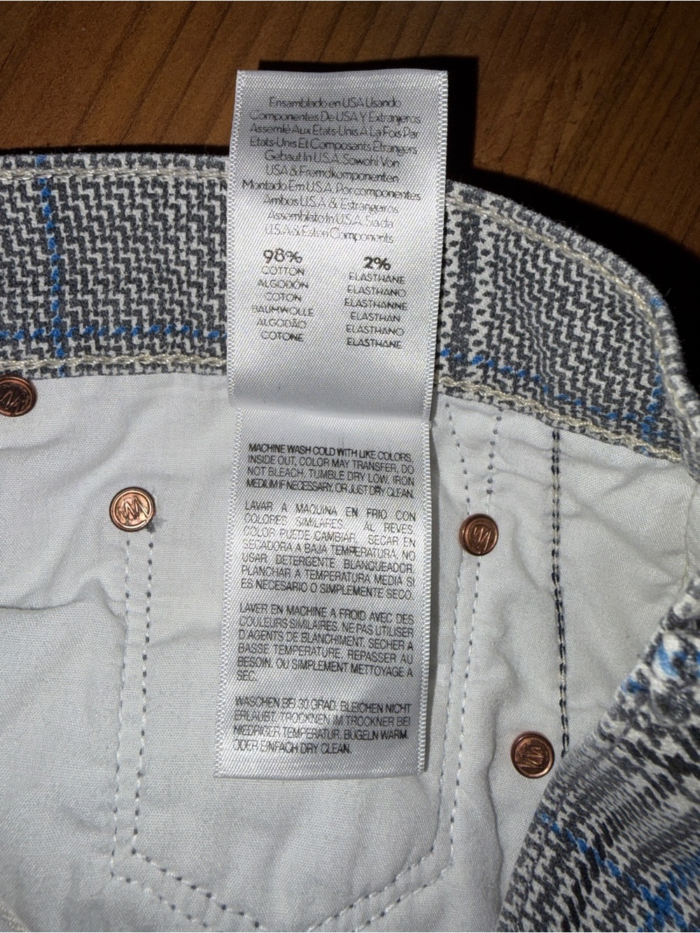 Mother Insider Ankle Plaid Tux Pants Jeans 32 - Picture 7 of 11